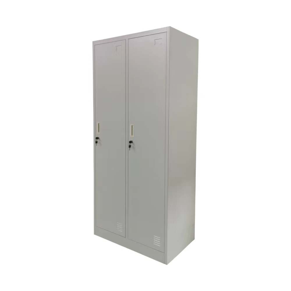 Hot sale 2 Door Steel Locker Metal Gym Storage Locker for Changing Room Luggage Lockers Steel Wardrobe Price