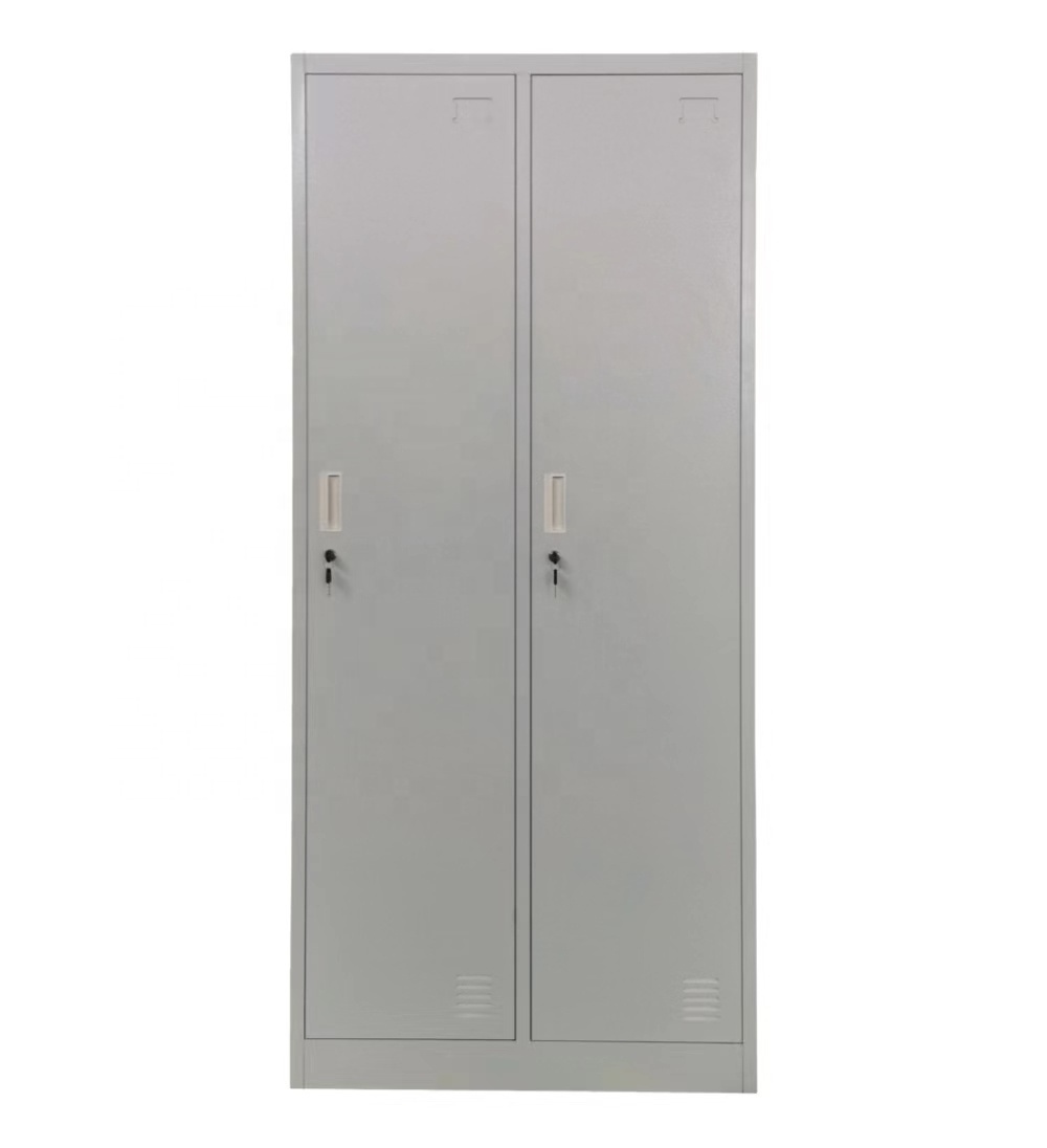 Hot sale 2 Door Steel Locker Metal Gym Storage Locker for Changing Room Luggage Lockers Steel Wardrobe Price