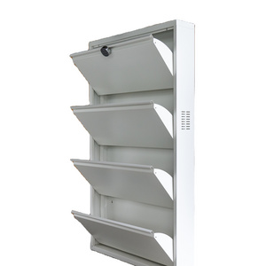 Wholesaler cheap furniture Simple design shoe rack 4 Drawer Metal shoe cabinet