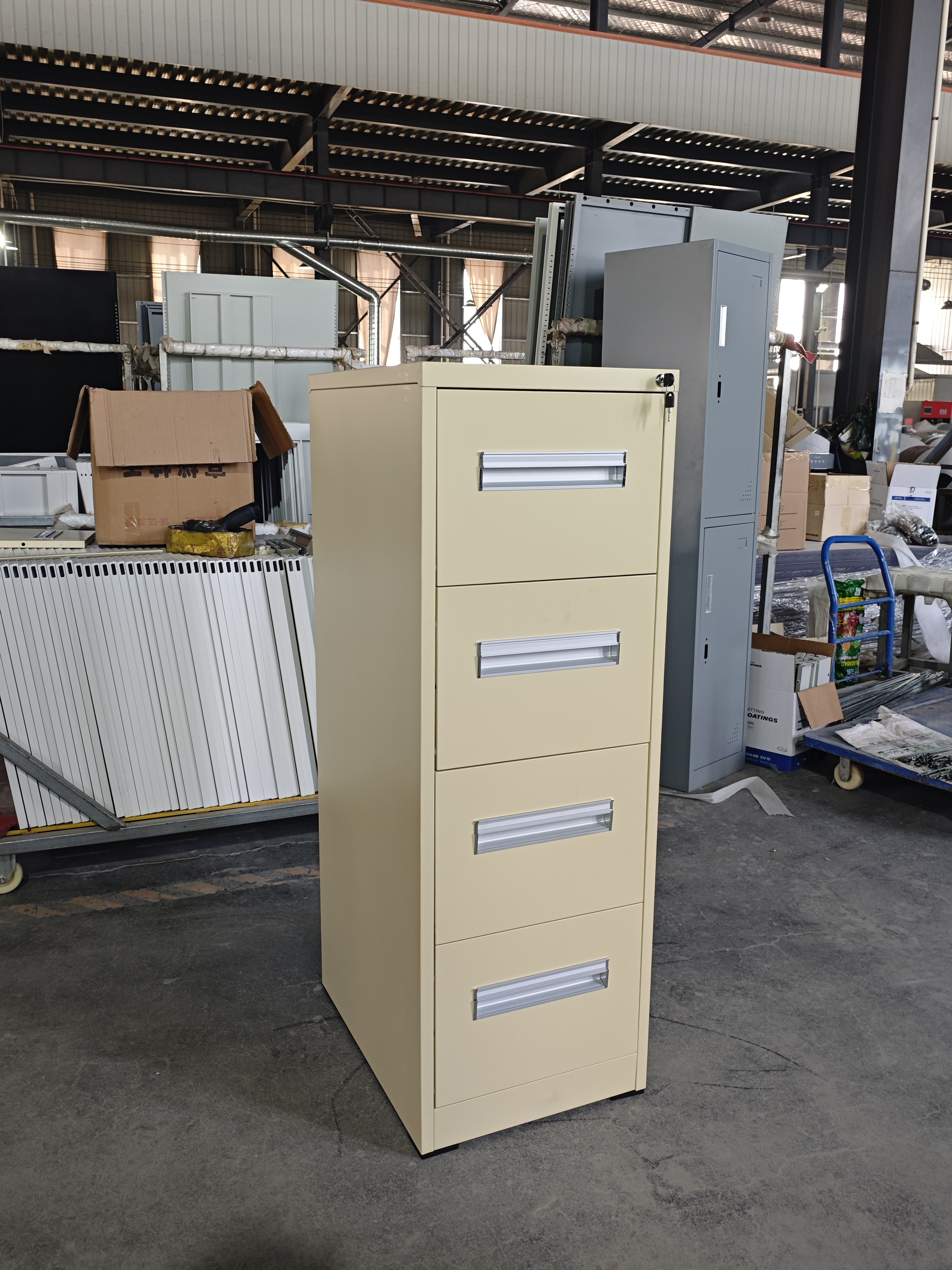 4 Drawer Cabinet Office Lockable Lateral Vertical Filing Drawers Storage Cheap With Safety Bar Lock Steel File Cabinet