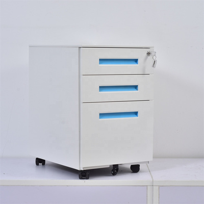 Hot Mobile Metal Pedestal Colorful Office Equipment Small Mobile Storage Drawer Cabinet Heavy Duty Drawer Steel Filing Cabinets