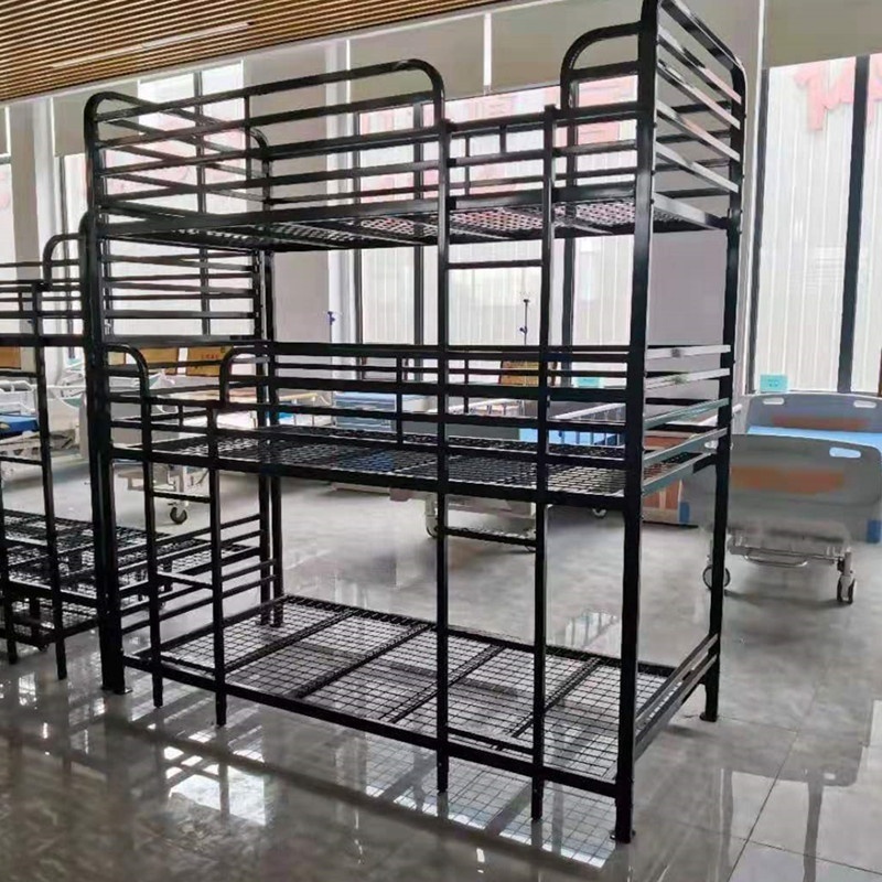 Free Sample Cheap Strong Three Layer Triple bed Metal Bunk Bed For Adults kids