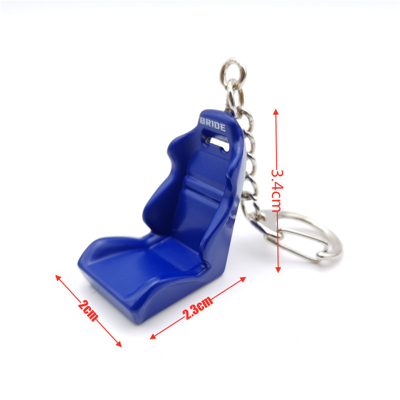 BRIDE racing seat keychain creative 3d simulation metal keychain pendant jdm car chair keychain