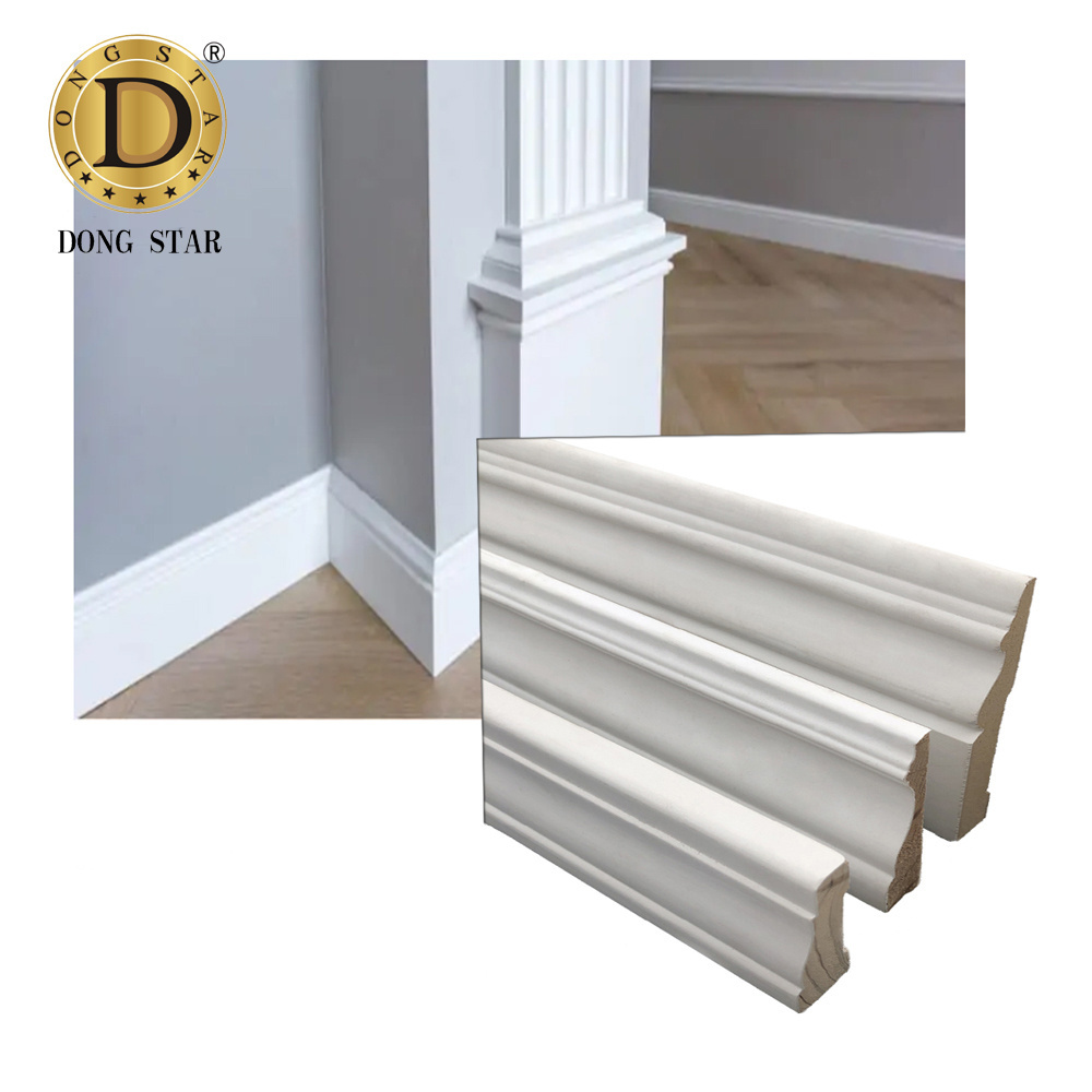 America North Europe Solid Wood Decoration Wood Primed Interior Door and Window Trim Board Moulding