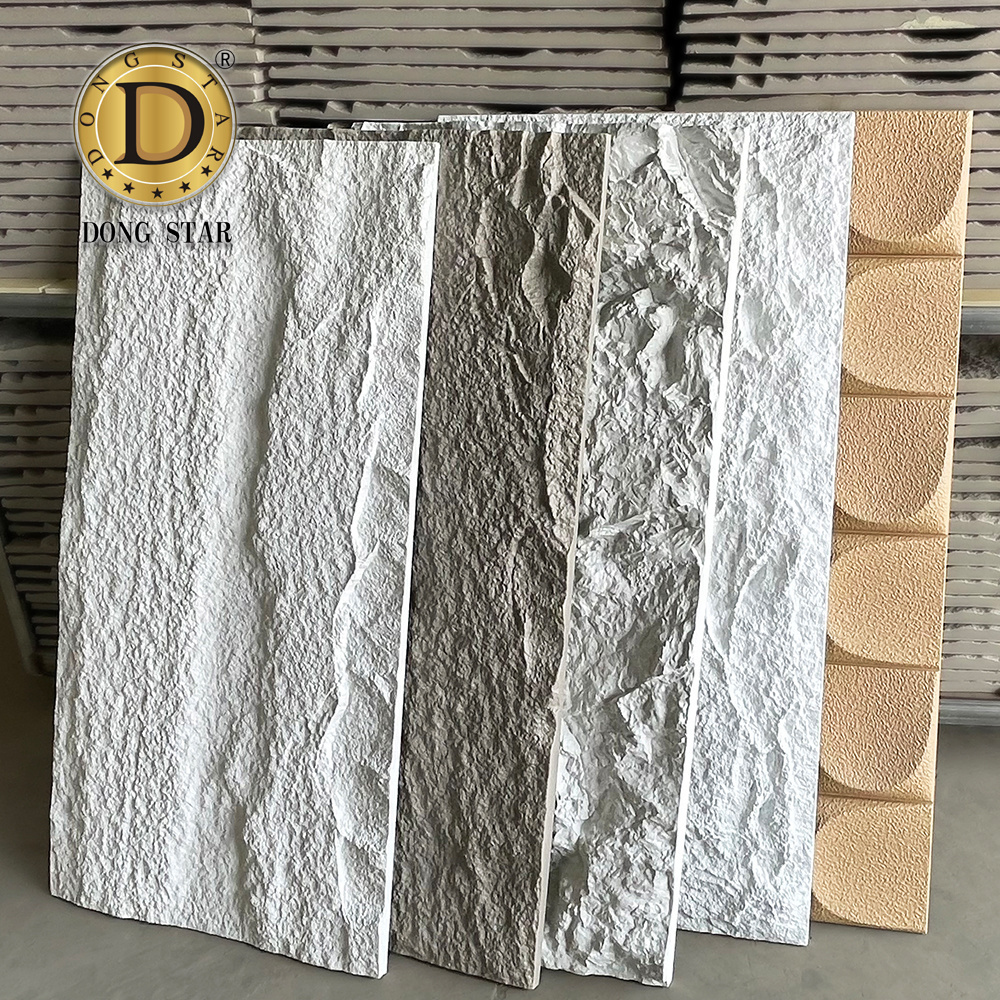 New Household Tile Marble Material Wall Crystal High Texture Thin Huge And Fire Flexible Natural Wall Clading Pu Stone Panels