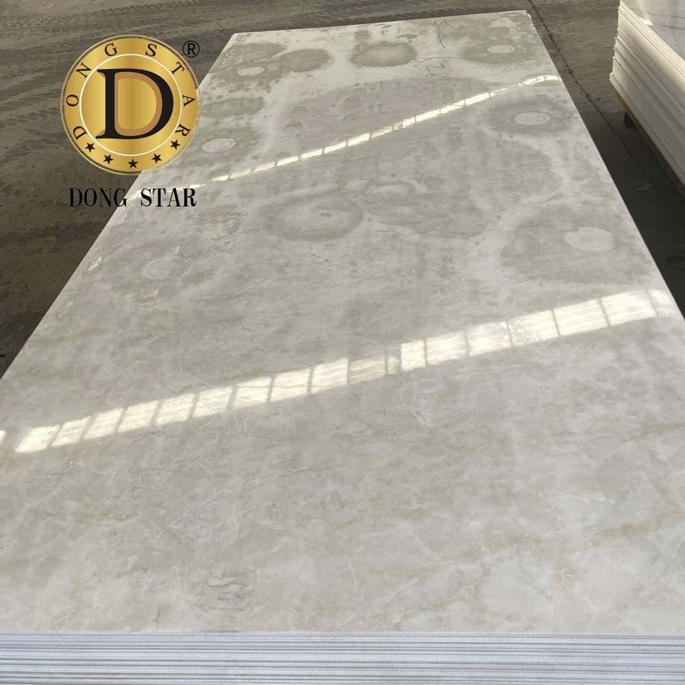 2.8mm 3mm White Marble Patterned PVC UV Marble Sheet Marble Wall Panel