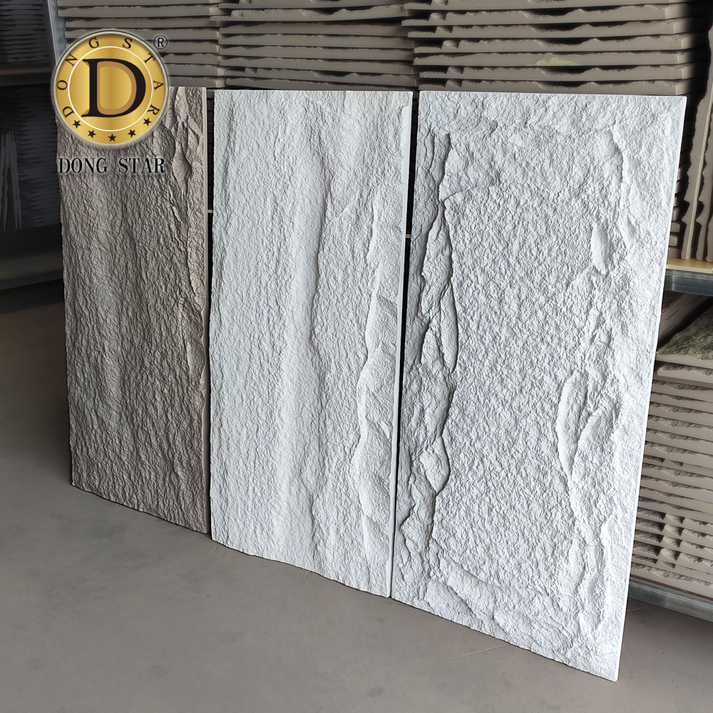 New Household Tile Marble Material Wall Crystal High Texture Thin Huge And Fire Flexible Natural Wall Clading Pu Stone Panels