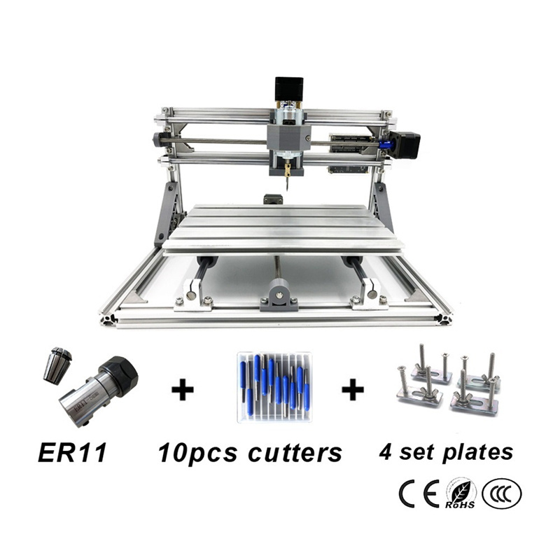 Mini CNC 3018 PRO CNC Engraving Machine PCB Milling Wood Carving Router Laser Engraver GRBL Control Power Supply 24V 5.6A