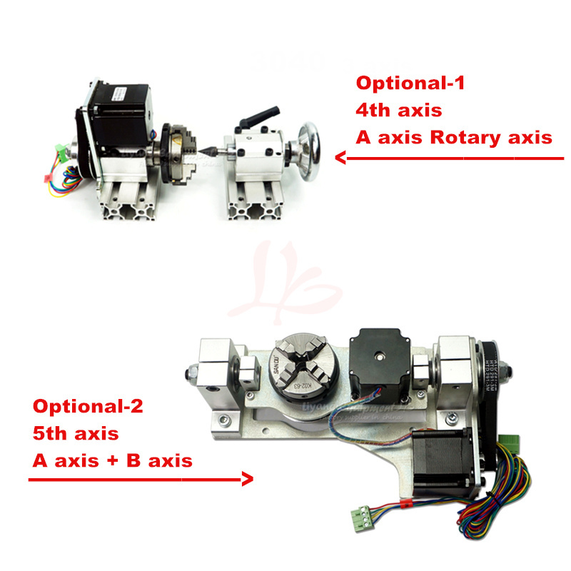 DIY CNC milling machine 3 4 axis 3040 cnc router DC spindle 400W