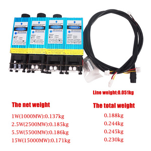 Diode Laser Module TTL PMW Mix Control 405NM 450NM Blue Purple Laser with Wires for Laser Engraving Machine DIY Use