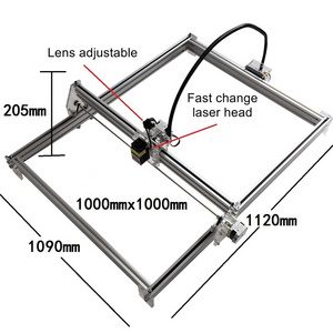 LY Blue Violet M1 Mini Laser Engraving Machine 500mw 1000mw 2500mw 10W Laser Height Adjustable Carving Size 100*100CM