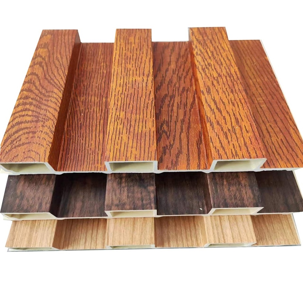 Composite Plastic Brick Wood Decor Great Fluted Interior WPC  TV Wall Panel