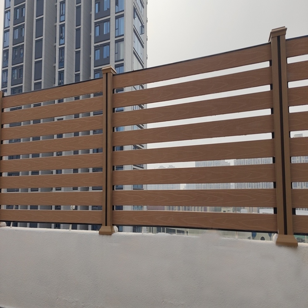 Direct Factory WPC Fence Panel Wood Plastic Composite Security Accessory for Farm Fencing Powder Coated Metal Frame