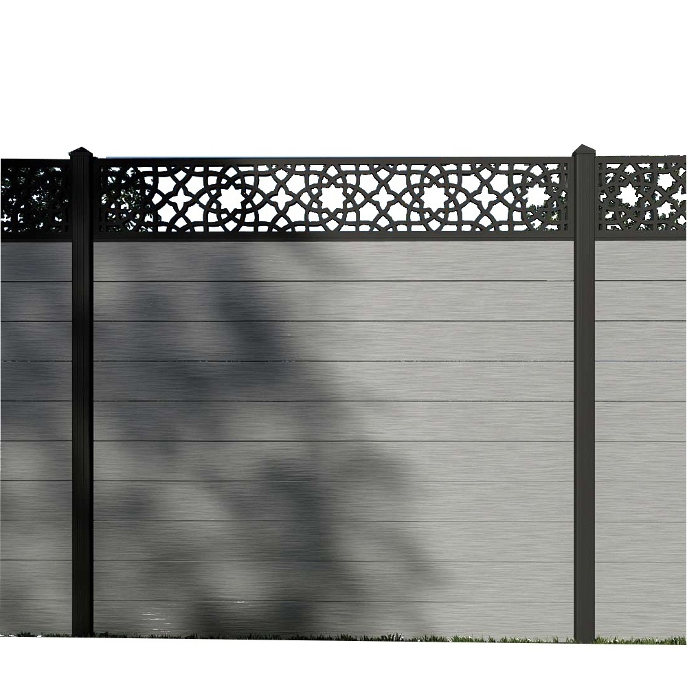 Custom Powder Coated White Aluminium Louver WPC Fence Panel Easily Assembled Hardware for Outdoor Decoration