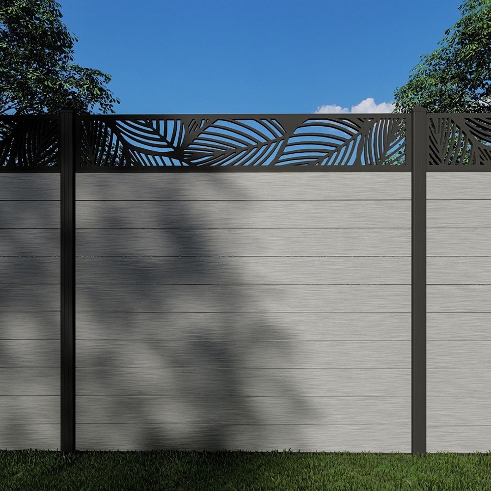 Custom Powder Coated White Aluminium Louver WPC Fence Panel Easily Assembled Hardware for Outdoor Decoration