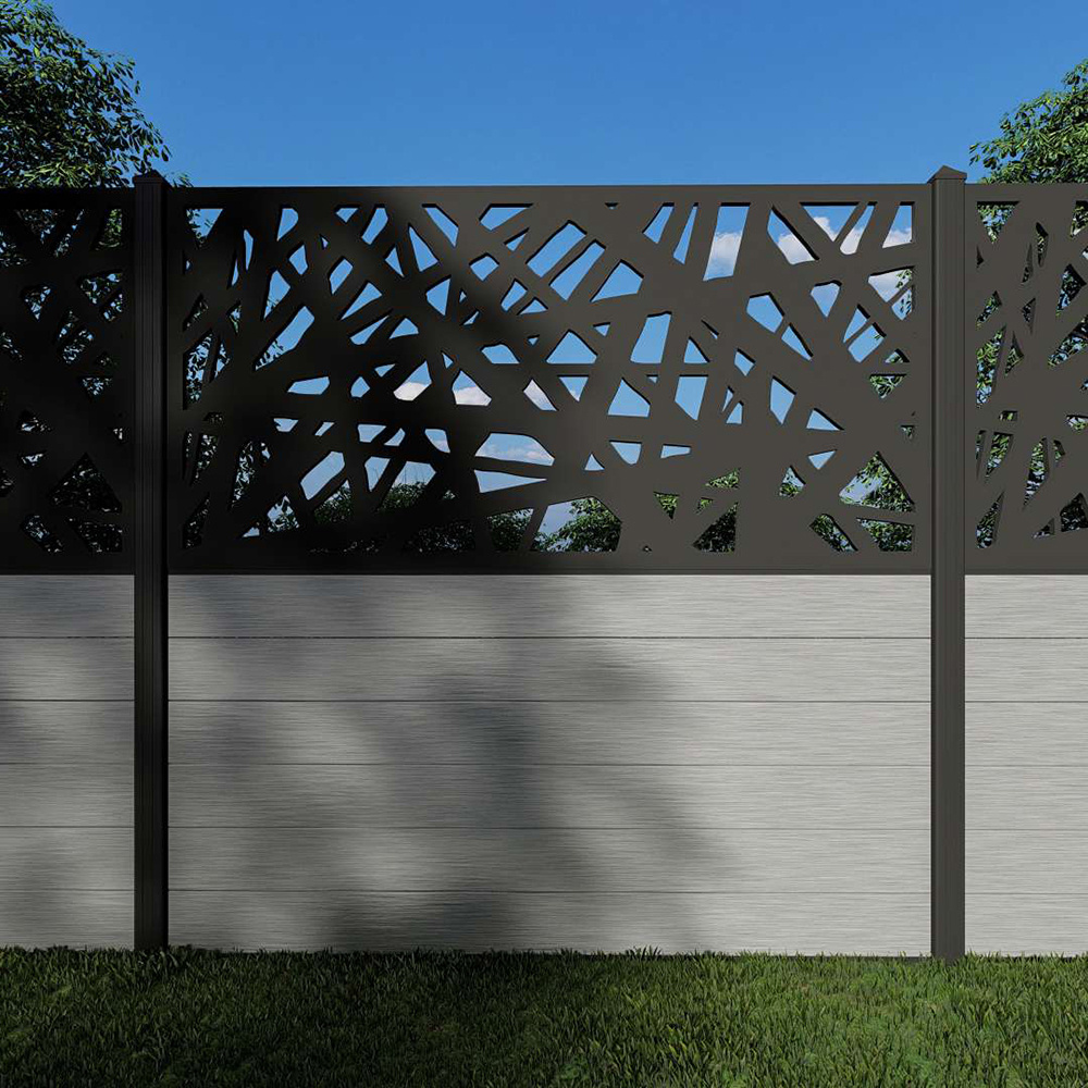 New Production WPC Outdoor Fencing Panels Trellis & Gates Weather Resistant and Sustainable Easily Assembled Metal Frame