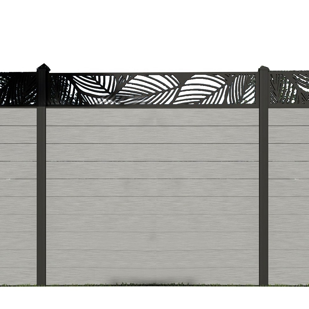 Custom Powder Coated White Aluminium Louver WPC Fence Panel Easily Assembled Hardware for Outdoor Decoration