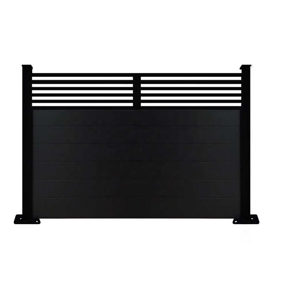 Metal Garden Decoration Balcony WPC Privacy Fence Security and Farm Fence with Profile Louver Frame Bar for Enhanced Privacy