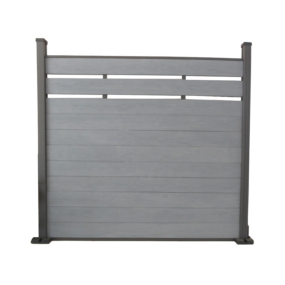 Custom Powder Coated White Aluminium Louver WPC Fence Panel Easily Assembled Hardware for Outdoor Decoration