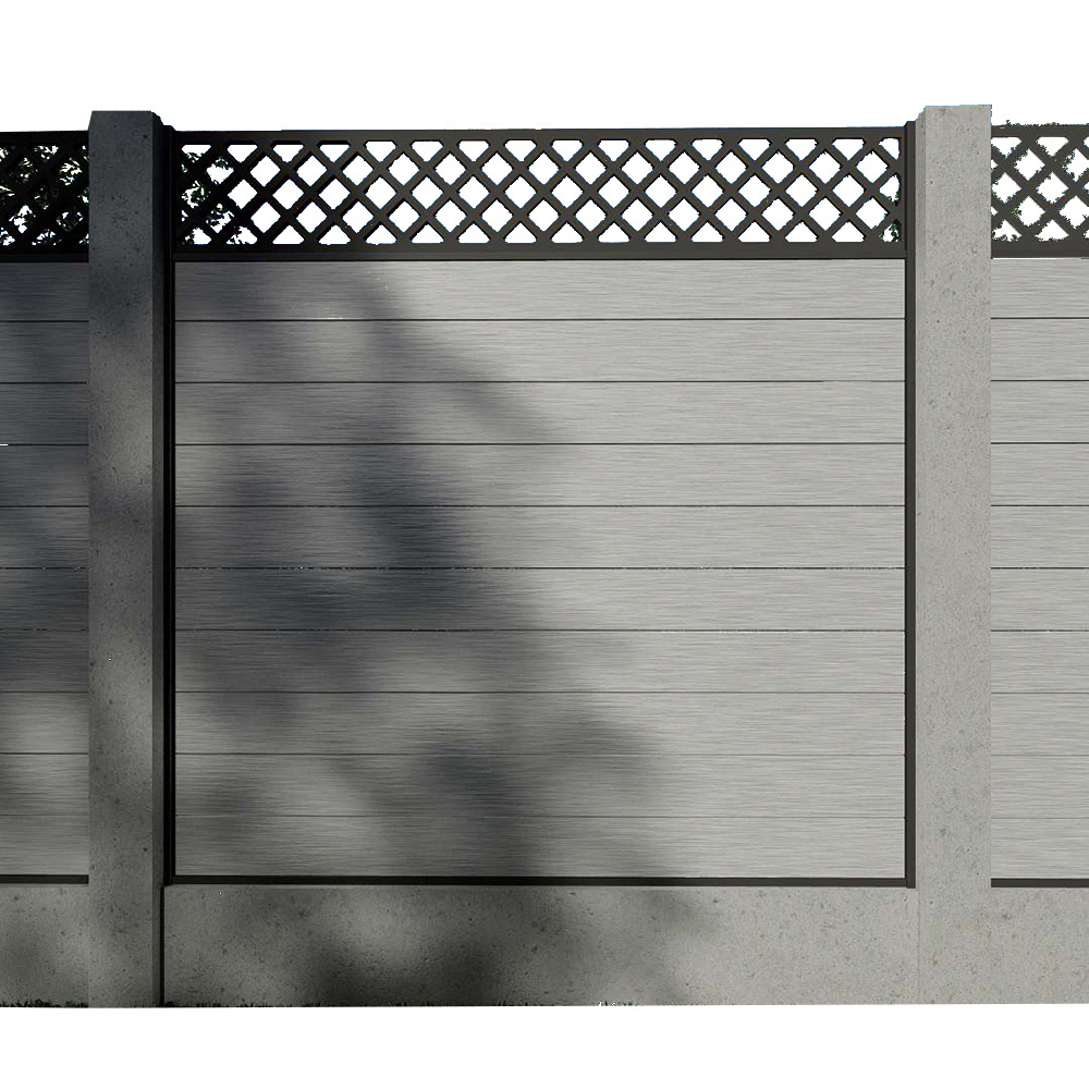 New Production WPC Outdoor Fencing Panels Trellis & Gates Weather Resistant and Sustainable Easily Assembled Metal Frame