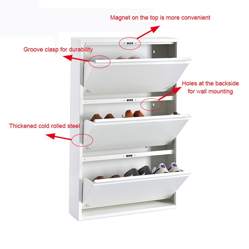 Space saving simple shoe rack multi-layer steel colorful shoe rack cabinet cupboard