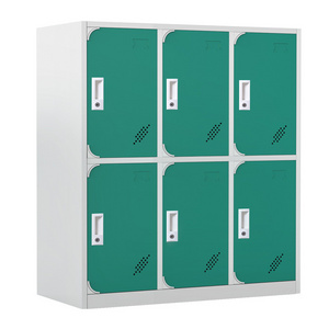 School furniture children six doors colorful mini compartment cupboard steel lockers for kids