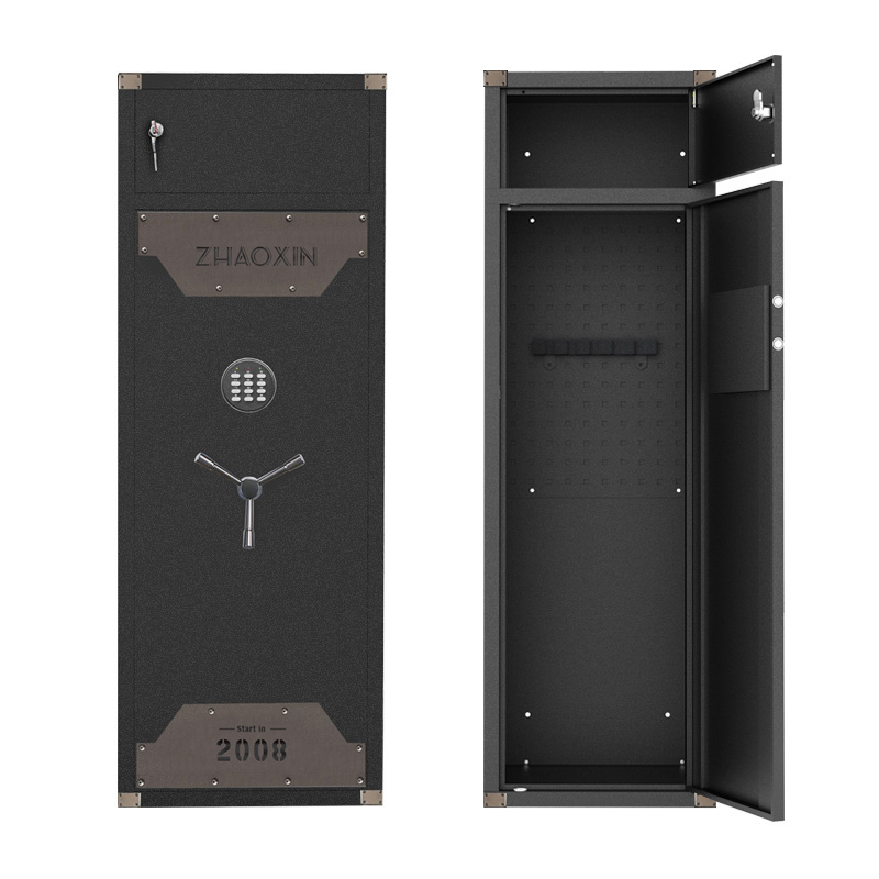 Factory Direct Sales Mechanical Key Lock 5 Guns High Security Cabinet Metal Cabinet Gun Safe Locker Black