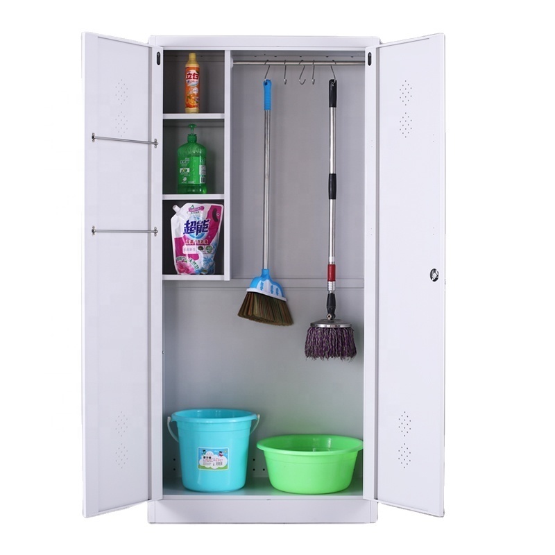 Store cleaning supplies storage cabinet products steel broom closet metal cleaning storage cabinet