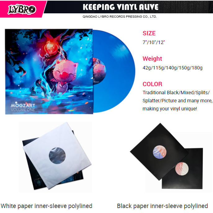 Hot Selling Blank Vinyl Records Music Vinyl Record Accept Customized Logo Pressing Custom