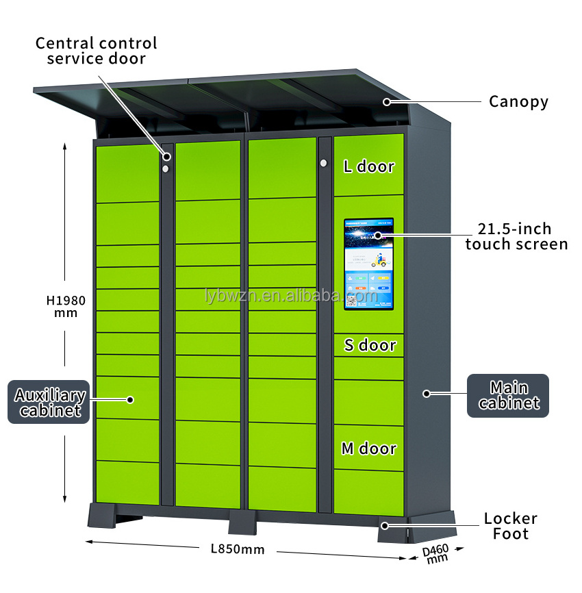 24/7 self-service automatic smart lockers last mile smart parcel delivery locker