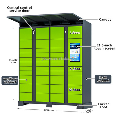 24/7 self-service automatic smart lockers last mile smart parcel delivery locker