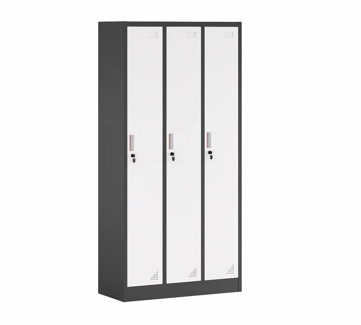 Factory direct sales 3 doors Wardrobes metal clothes storage closet Almirah steel Cabinet