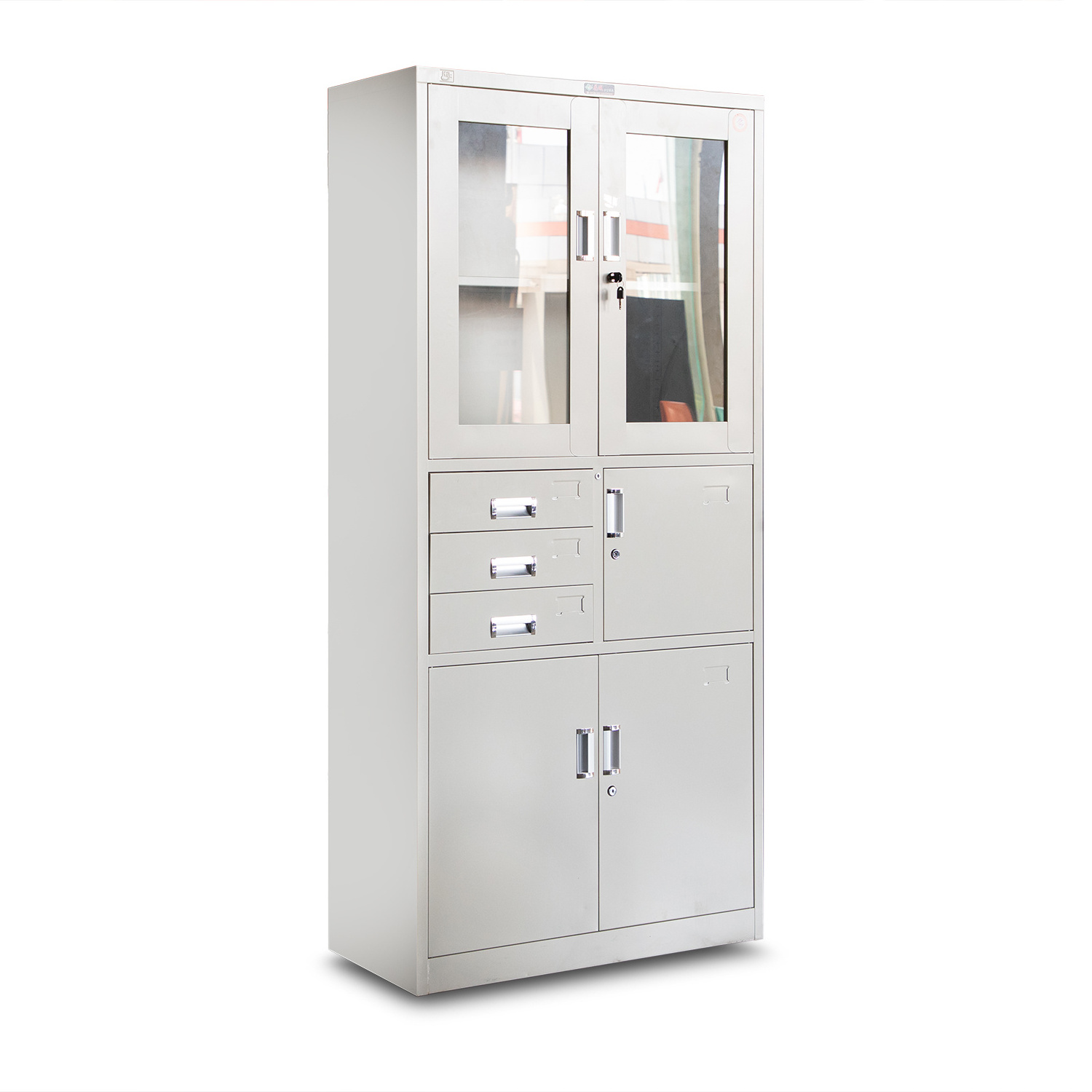 BAIWEI 2 Doors Filing Cabinet Metal Storage Cupboard With Adjustable Shelf Double-door Documents And File Cabinet