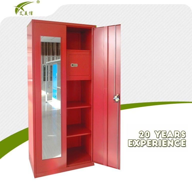 Heavy duty metal wardrobe for clothes household