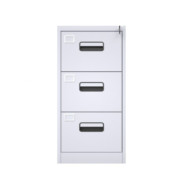 Vertical Stainless Steel Filing Cabinet Large Storage Space 3 Drawer Cupboard 4 Drawer Cabinet With Lock