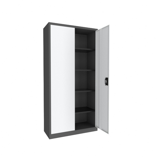 Office Metal Tall Garage Storage File Cabinet with Locking 2 Doors steel cupboard Filing Cabinets and Adjustable Shelves