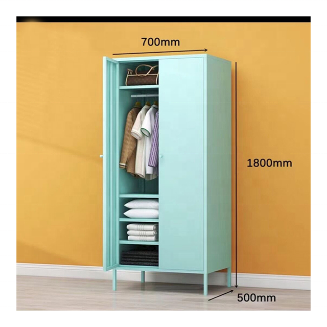 Colorful Steel Clothes Storage Locker One Door Metal Wardrobe Closet