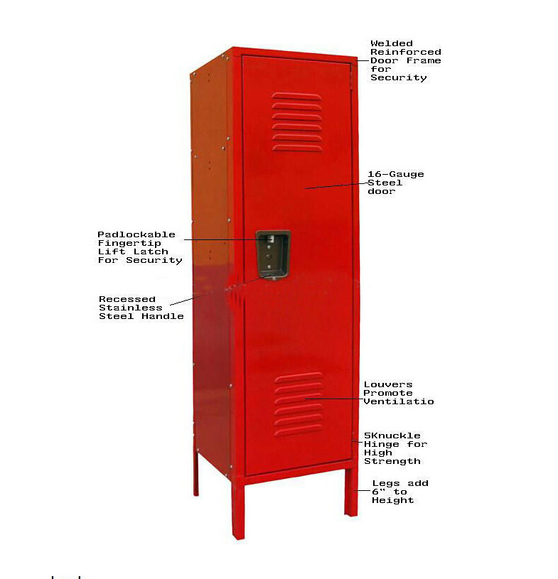 Modern luggage locker/metal foot locker/pink metal lockers