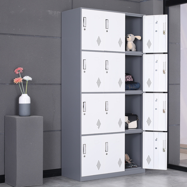 Modern 12 door shoes steel parcel locker/school gym staff metal clothes cabinet locker wardrobe cupboard storage