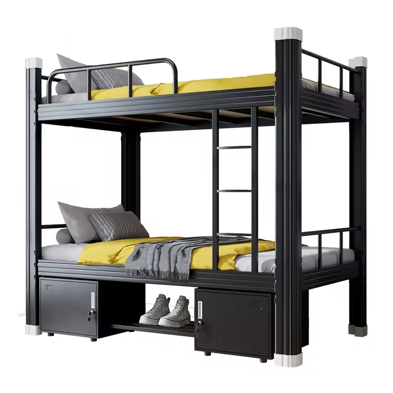 metal Bedroom Furniture Bed Frame Hotel  Bunk Bed/dormitory beds with storage /Loft Bed Single Queen King Size