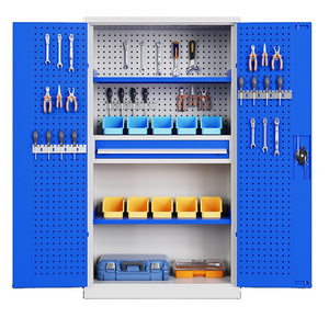 Mobile garage cabinet with wheels large capacity tool cabinet warehouse workshop locker