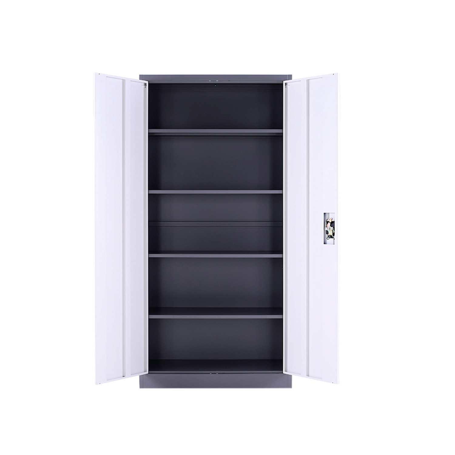 Office furniture cheap metal storage cabinet swinging glass and metal door lock for double doors