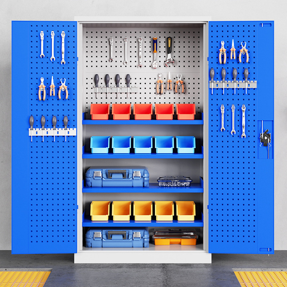 Mobile garage cabinet with wheels large capacity tool cabinet warehouse workshop locker