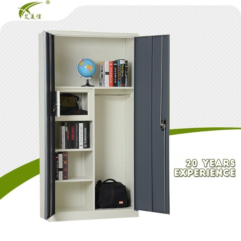 Heavy duty metal wardrobe for clothes household