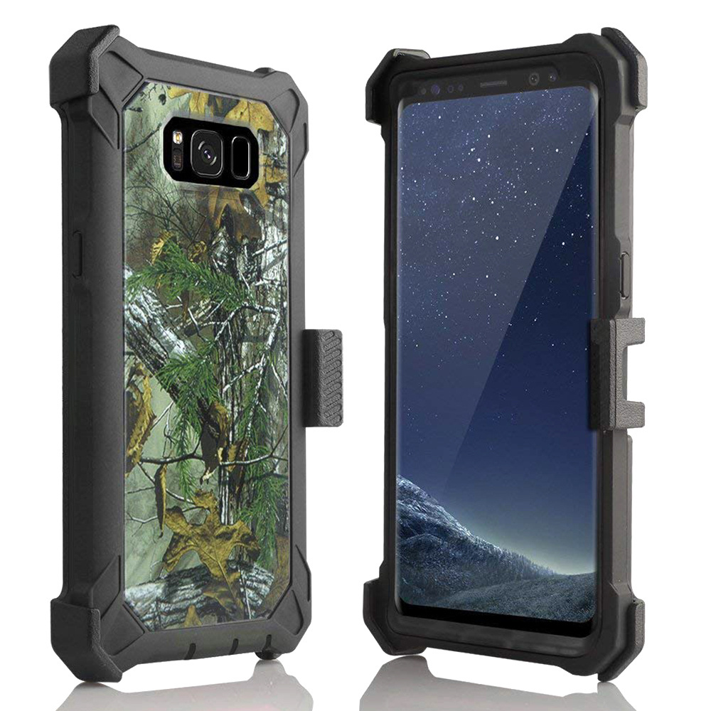 Heavy Duty Shockproof Holster Tough Armor Cell Phone Design Case for Samsung Galaxy S8 Plus Cover