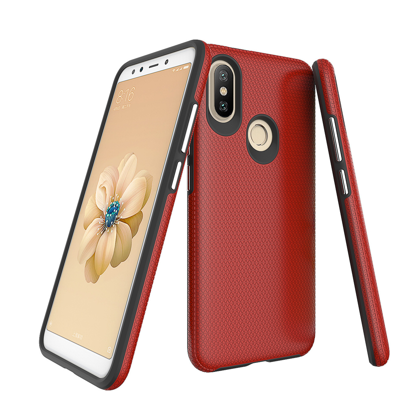 Wholesale Triangle mobile phone case pc tpu 2 in 1 for Xiaomi Mi A2/Mi 6X (2018) Redmi Note9 (2020) Hybrid Covers