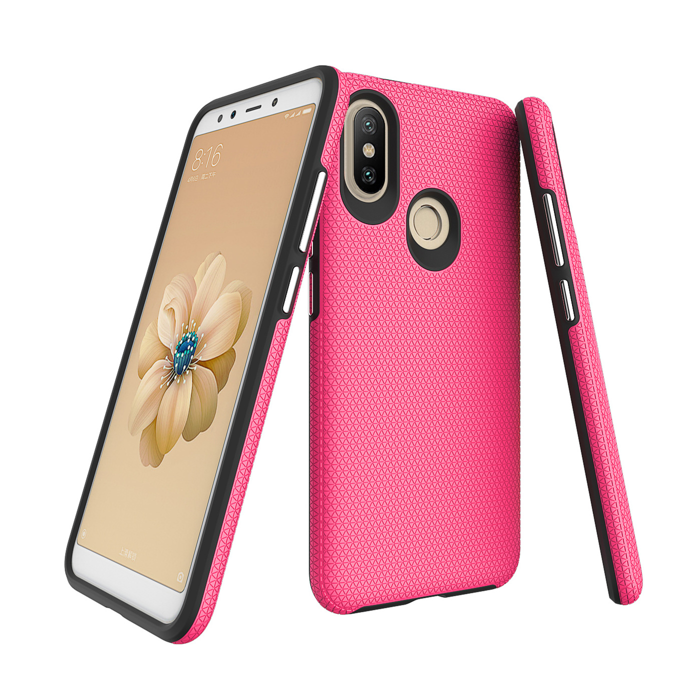 Wholesale Triangle mobile phone case pc tpu 2 in 1 for Xiaomi Mi A2/Mi 6X (2018) Redmi Note9 (2020) Hybrid Covers