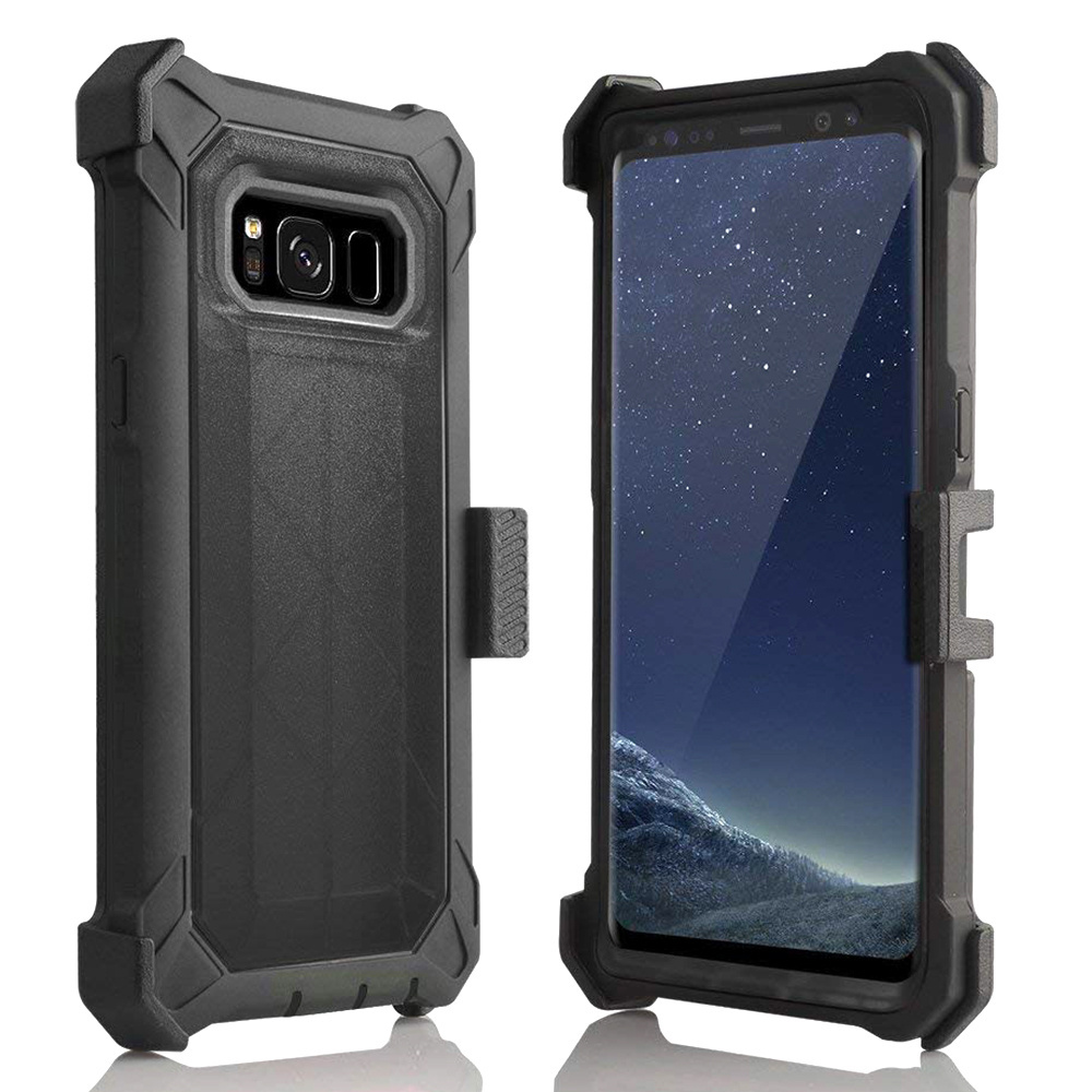 Heavy Duty Shockproof Holster Tough Armor Cell Phone Design Case for Samsung Galaxy S8 Plus Cover