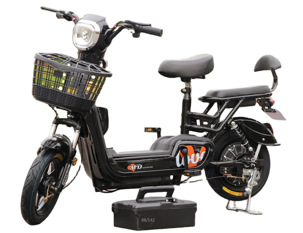 14 inch electric bike high quality 2 seats storage battery powered bicycle