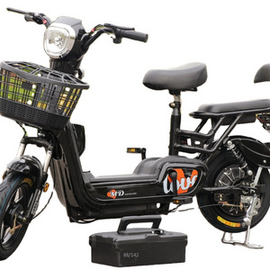 14 inch electric bike high quality 2 seats storage battery powered bicycle